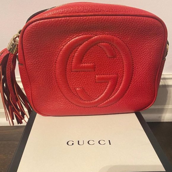 Gucci Handbags - Gucci Small Soho Handbag Red